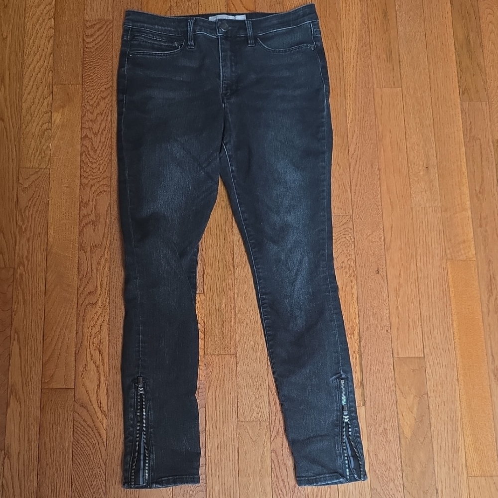 Athleta Sculptek Black Skinny Jeans, Size 8